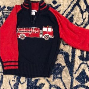 3T firetruck sweater